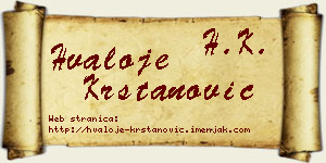 Hvaloje Krstanović vizit kartica